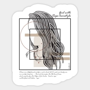 Girl with Rope hairstyle version 8 Sticker